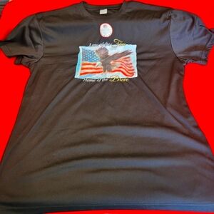 🧨Closeout Price✨️Unisex Black Graphic Tee - Land of the Free